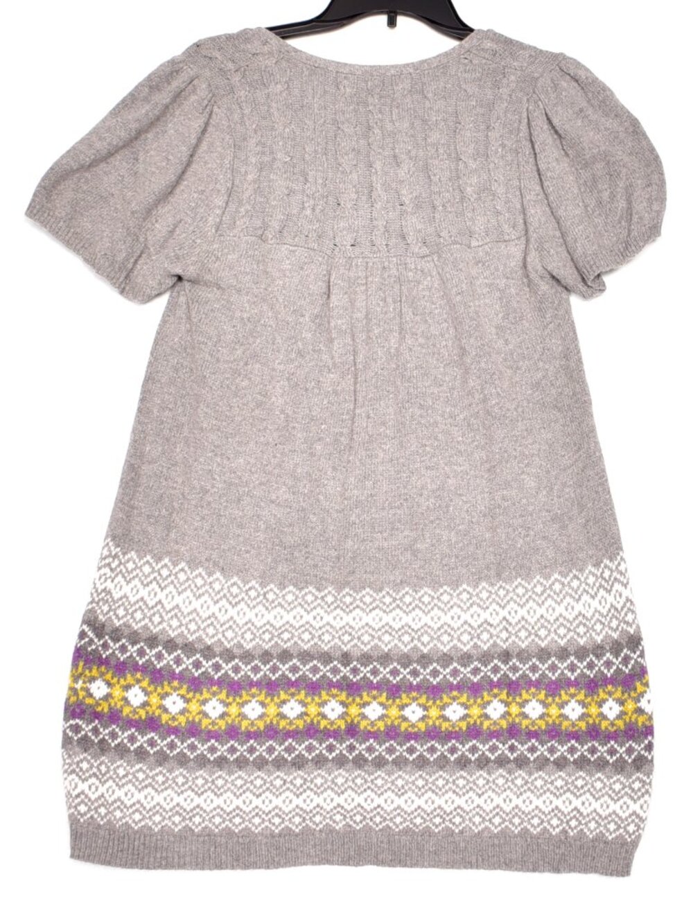 Between Me And You Sweater Dress Women's Grey Short Sleeve Size Large - Picture 5 of 5